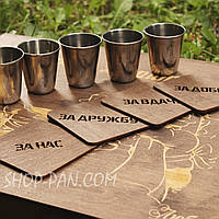 Підставка під чарку з написом