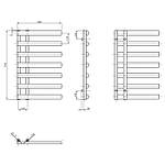 Чорна сушарка для рушників 500х780 NICE 7 Arttidesign, фото 3