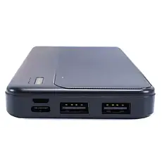 Портативний зарядний пристрій Power Bank Inkax PB-01A 10000mAh Павербанк USB чорний, фото 4