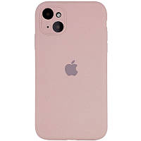 Чохол Silicone Case Full Camera Protective (AA) для Apple iPhone 13 mini (5.4") Чорний / Black Рожевий / Pink Sand