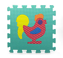 Килимок пазл EVA Тварини масажний, розмір пазлу 31 х 31 см