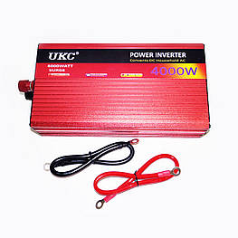 Перетворювач напруги 4000W 12V на 220V UKC з функцією плавного пуску потужний інвертор