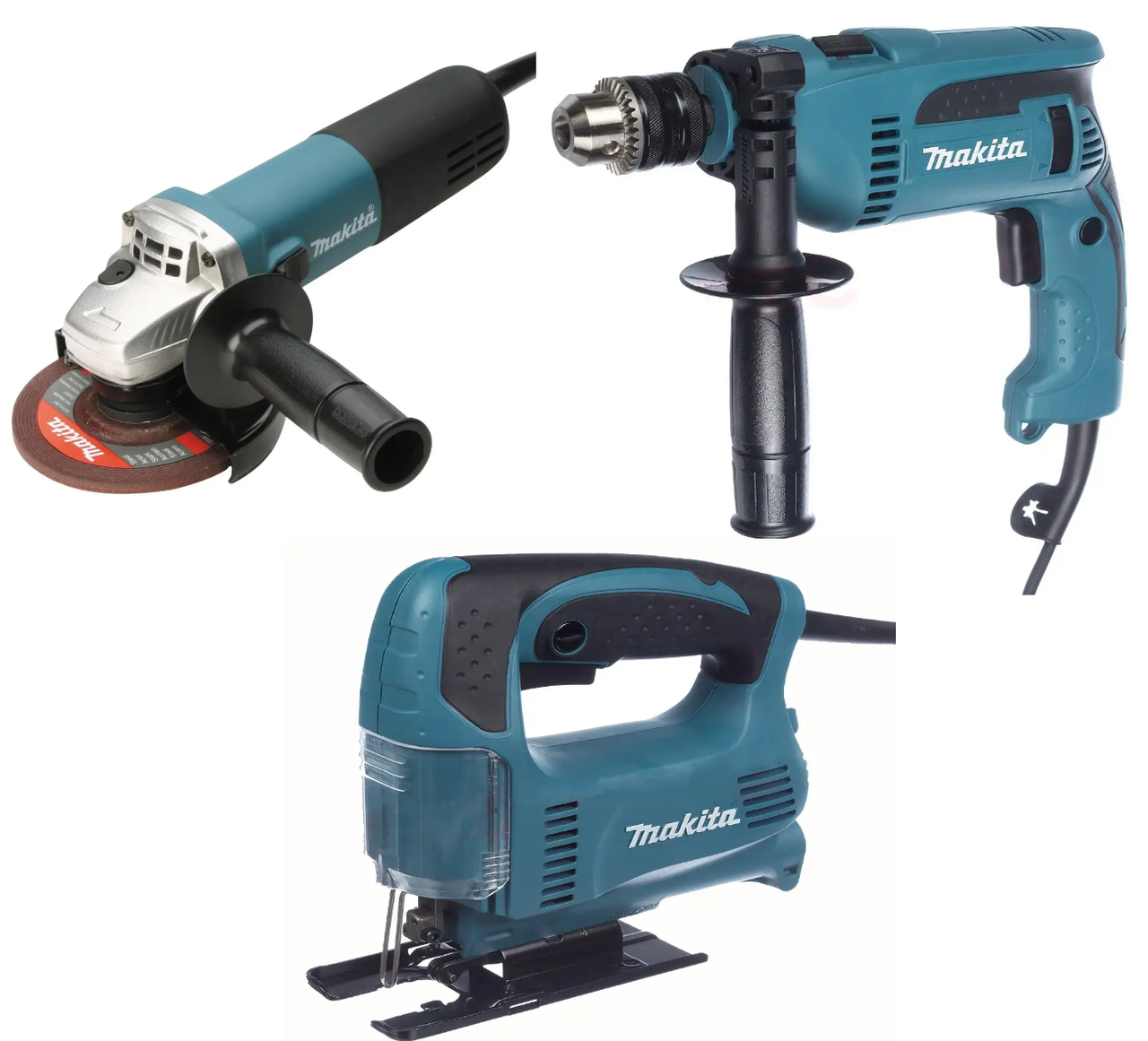 Комплект Makita 3 в 1 Дриль, лобзик, Болгарка/Міта три в одному