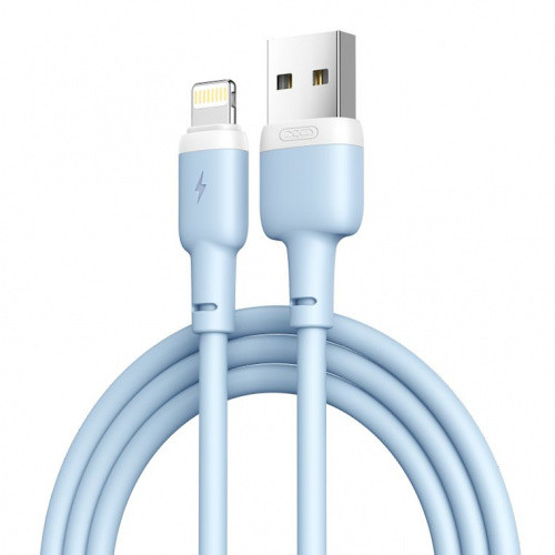 Кабель XO NB208 Liquid Silicone USB - Lightning 2.1A/1m (Синій)