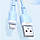 Кабель XO NB208 Liquid Silicone USB - Lightning 2.1A/1m (Синій), фото 3