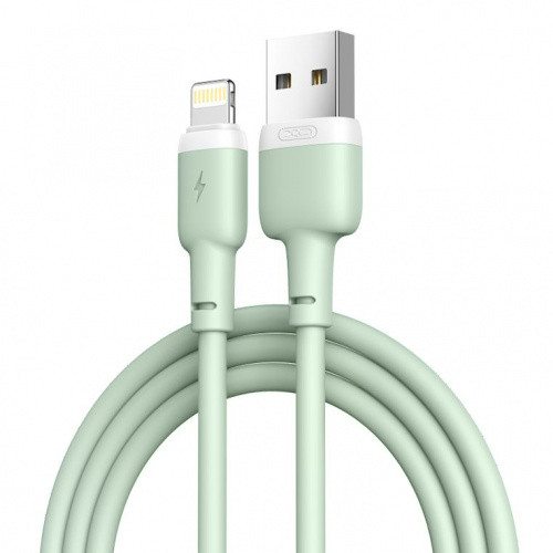 Кабель XO NB208 Liquid Silicone USB - Lightning 2.1A/1m (Зелений)