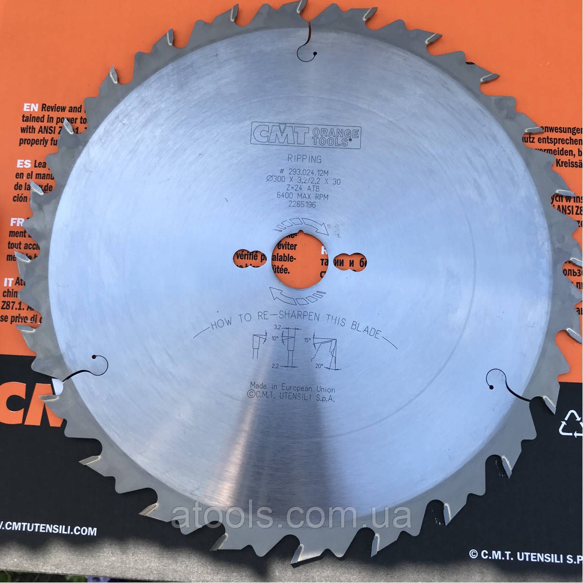 Пильний диск по дереву CMT 300х30х24z (293.024.12M), фото 1