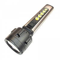 Ручной фонарь аккумуляторный COBA CB-C67 Фонарик USB лампа с боковым светом 120 м