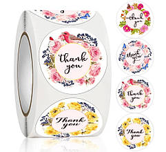 Наклейки декоративні 'Thank you'. 4 дизайна 500 шт