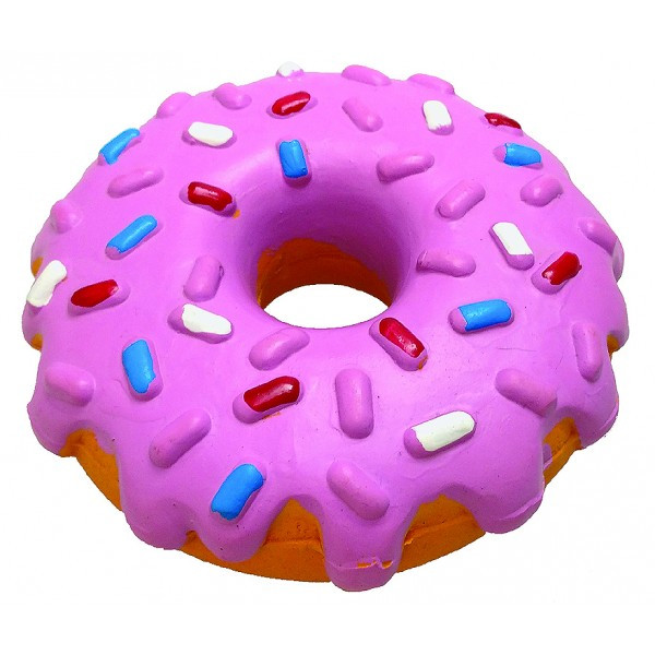 Іграшка для собак пончик латексний з пищалкою 14 см TatraPet Toys&Fun, фото 1