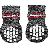 Trixie TX-19500 Шкарпетки з антиковзанням, для собак, бавовна, розмір XXS-XS, сірий, 2 штуки