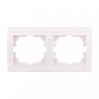 Рамка подвійна горизонтальна біла Lezard Deriy 702-0200-147