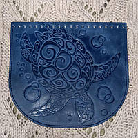 Клапан для сумки "Черепаха". Колір "Синій"