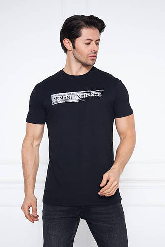 Купить Мужская футболка Armani черная брендовая футболка Армани для ...