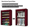 Складана тканинна шафа для взуття Storage Wardrobe на 4 полиці органайзер для взуття, фото 4