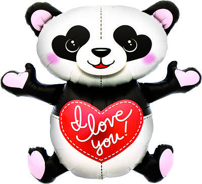 NS 43" I Love You Panda. Фольгована куля Панда Я люблю тебе. В уп