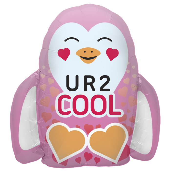 NS 23" Foil Balloon U R 2 Cool Penguin. Фольгована куля Пінгінал Ти дуже крутий. В уп