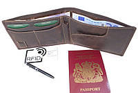 Мужской кожаный кошелек для путешествий Visconti 726 Jet oil brown