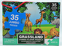 Пазлы Джунгли Jumbo на 35 элементов картонные пазлы детские пазлы с животными пазлы для маленьких детей