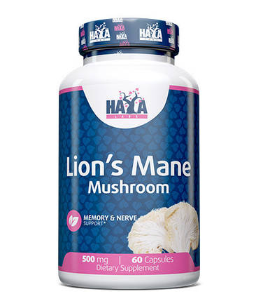 Їжовик гребінчастий Haya Labs Lion's Mane Mushroom 500 мг 60 капс., фото 1