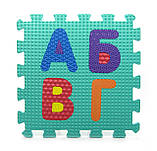 Килимок пазл EVA російська абетка/цифри масажний, розмір пазлу 31 х 31 см, фото 3