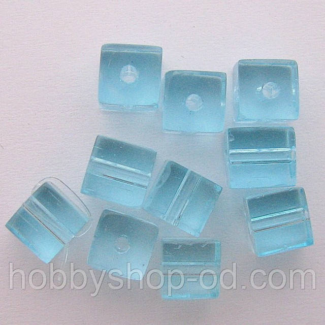 Ширина Куб колір св. бірюза 6*6 мм, фото 1