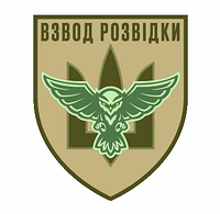 Шеврон "Взвод розвідки України" сова тризуб Шеврони на замовлення на липучці ЗСУ (AN-12-209)