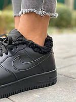 Кроссовки, кеды отличное качество Nike Air Force Low Winter Black Размер 38