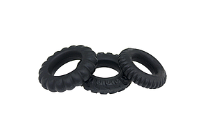 Набір ерекційних кілець Cuddle Black Set 2 колір чорний, 3 шт.