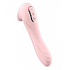 Подвійний стимулятор вакуумного клітора з вібрацією, рожевий, фото 5