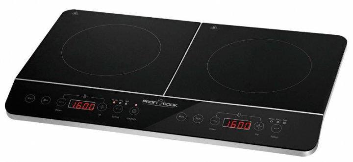 Індукційна плита 2 конфорки Profi Cook PC-DKI 1067 2+1.5 кВт. 10 режимів, таймер до 180 хв.