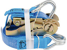 Стяжний Ремінь(Лента)Трос(25мм х 500см)500/1000кг з Трещоткою(Храповим)Механізмом Для Кріплення(Вантажа)Багажа VOREL 82397