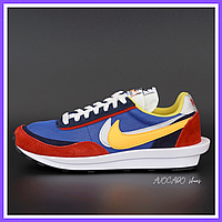 Кроссовки мужские Nike LD Waffle Sacai blue red / Найк ЛД Вафл Сакаи синие красные