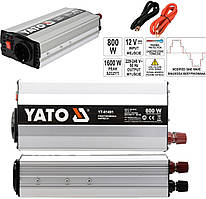 Інвертор 12 220 В, 800 Вт YATO (YT-81491)