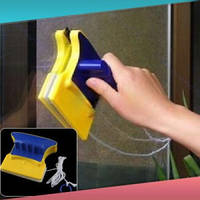 Магнитная щетка для мытья окон с двух сторон Easy Cleaner Wiper 01 мочалка для окон на магните