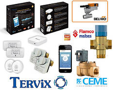 Термозмішувачі, захист від потопу, електромагнітні клапани СЕМЕ, 3-х ходові клапани для води
