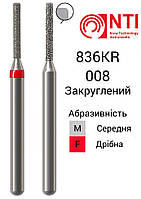 836KR-008-FG NTI Бор Алмазный цилиндр с круглым кантом для турбинного наконечника 836KR.314.008