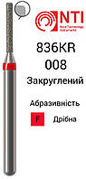 836KR-008-FG NTI Бор Алмазный цилиндр с круглым кантом для турбинного наконечника ( Красный ) 836KR.314.008 F