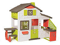 Ігровий Будиночок Smoby Toys для друзів з літньою кухнею, двірним дзвінком та столиком 810202