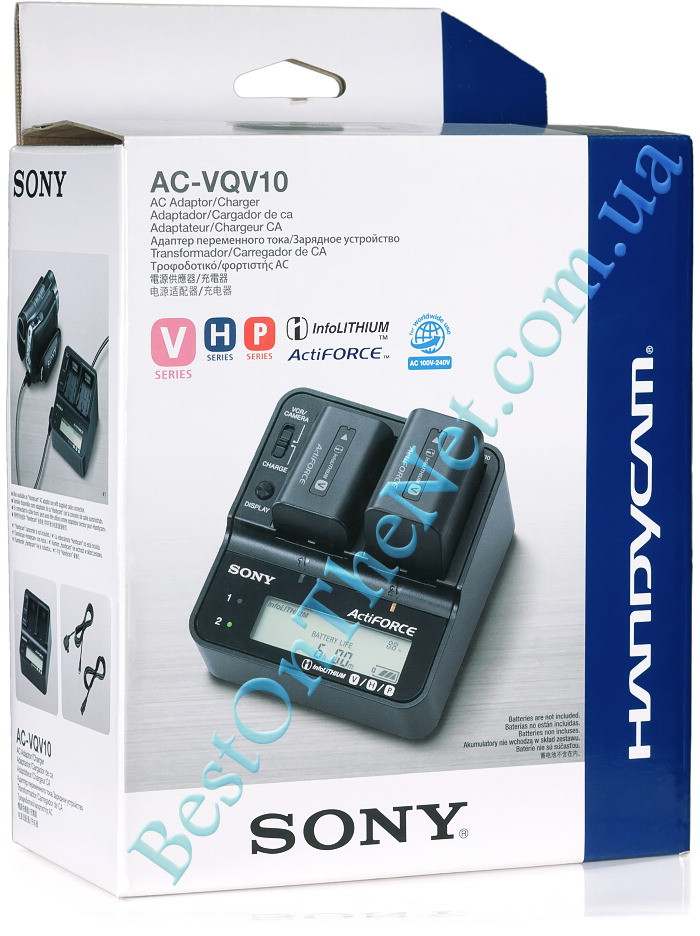 Зарядная станция Sony AC-VQV10 оригинальная для аккумуляторов InfoLithium серии V, H, P [Retail] - фото 6 - id-p1752402204