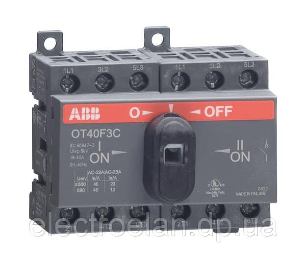 Перемикач навантаження ABB І-0-ІІІ OT40F3C