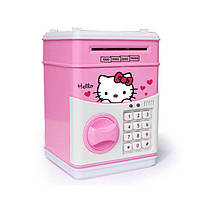 Детский сейф-копилка Cartoon Bank с кодовым замком Hello Kitty! Новинка