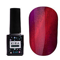 Гель-лак Kira Nails Cat Eye №003 (красно-фиолетовый, магнитный), 6 мл