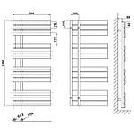 Біла сталева сушарка для рушників 500х1130 Antibes 12 Arttidesign, фото 3