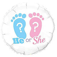 Фольгована куля коло He or She 18" Китай