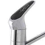 Змішувач для умивальника Haiba Magic 004 з чорною ручкою (вилив 15 см) (HB0689), фото 4