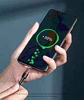 Кабель Baseus Cafule Fast Charging Type-C to Type-C 100W 200 см (CATKLF-FLG1) Black, фото 7
