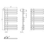 Чорний сушарка водяна 500х820 GRASSE 9 Arttidesign, фото 2
