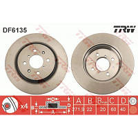 Тормозной диск TRW DF6135 - Топ Продаж!