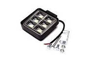 Фара LED квадратная 48W, 10-30V узкий луч. DK.4SQ.0112